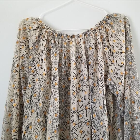 Lovestitch Black and Tan Peasant Blouse S / M - Picture 10 of 10